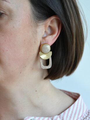 Lunes G&eacute;om&eacute;triques Angora Clip-on