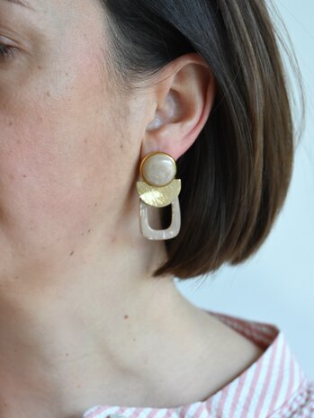 Lunes G&eacute;om&eacute;triques Angora Clip-on