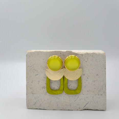 Lunes G&eacute;om&eacute;triques Lime Clip-on